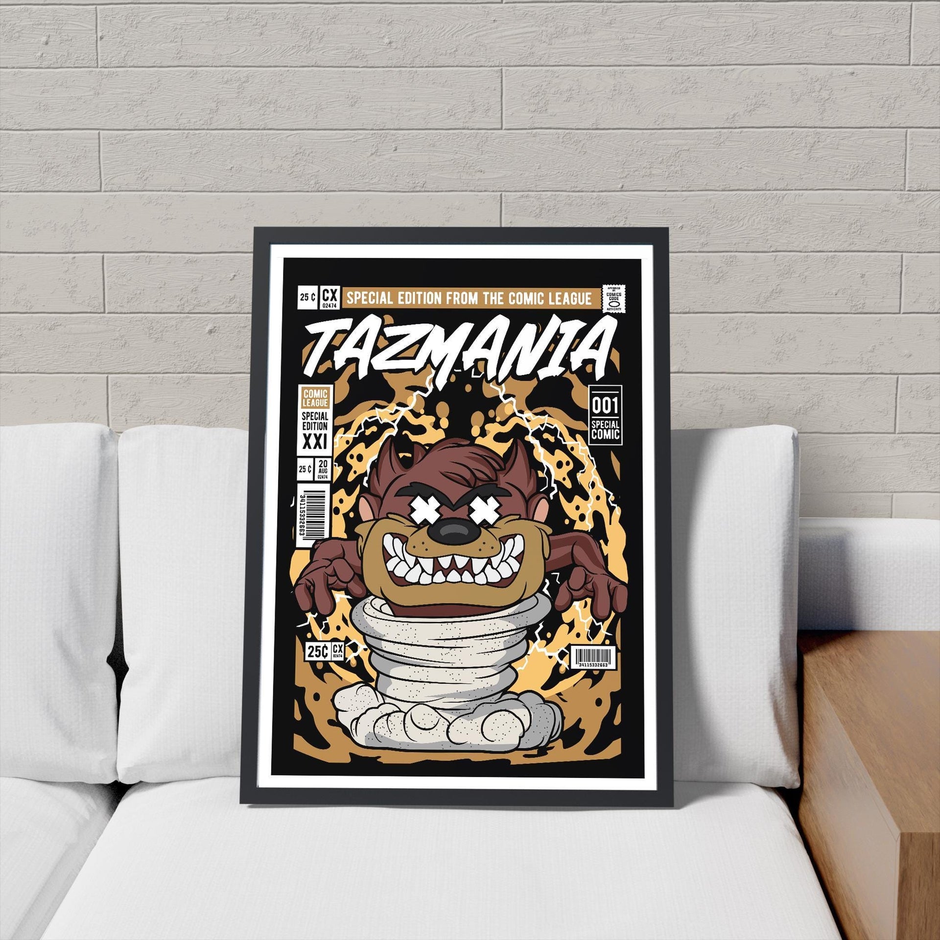 Framed Poster - Taz Parody Comic Cover Art