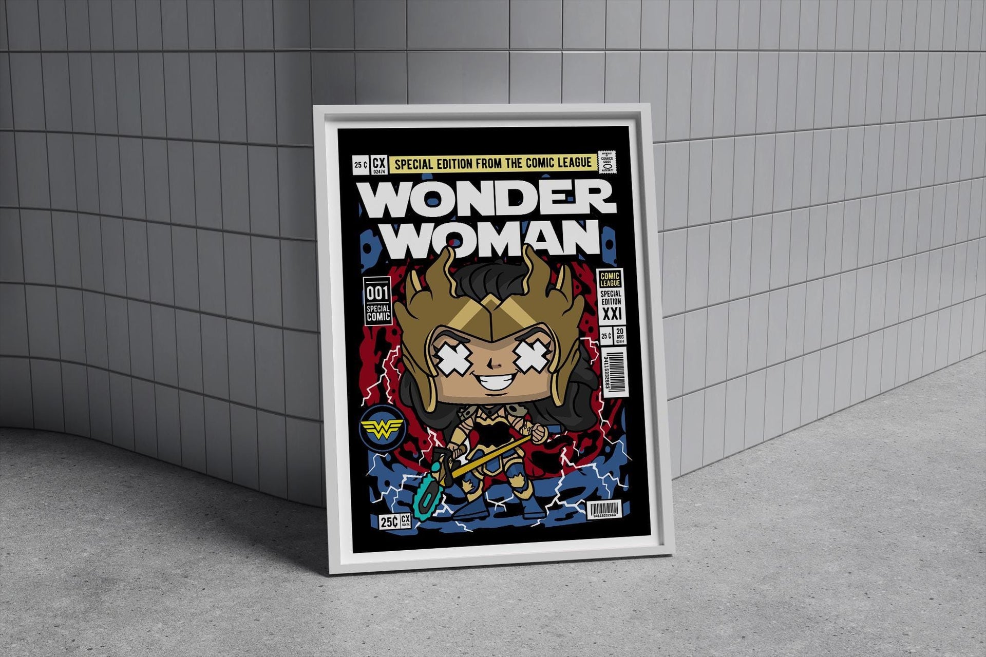 Framed Poster - Wonder Woman Parody Comic Cover