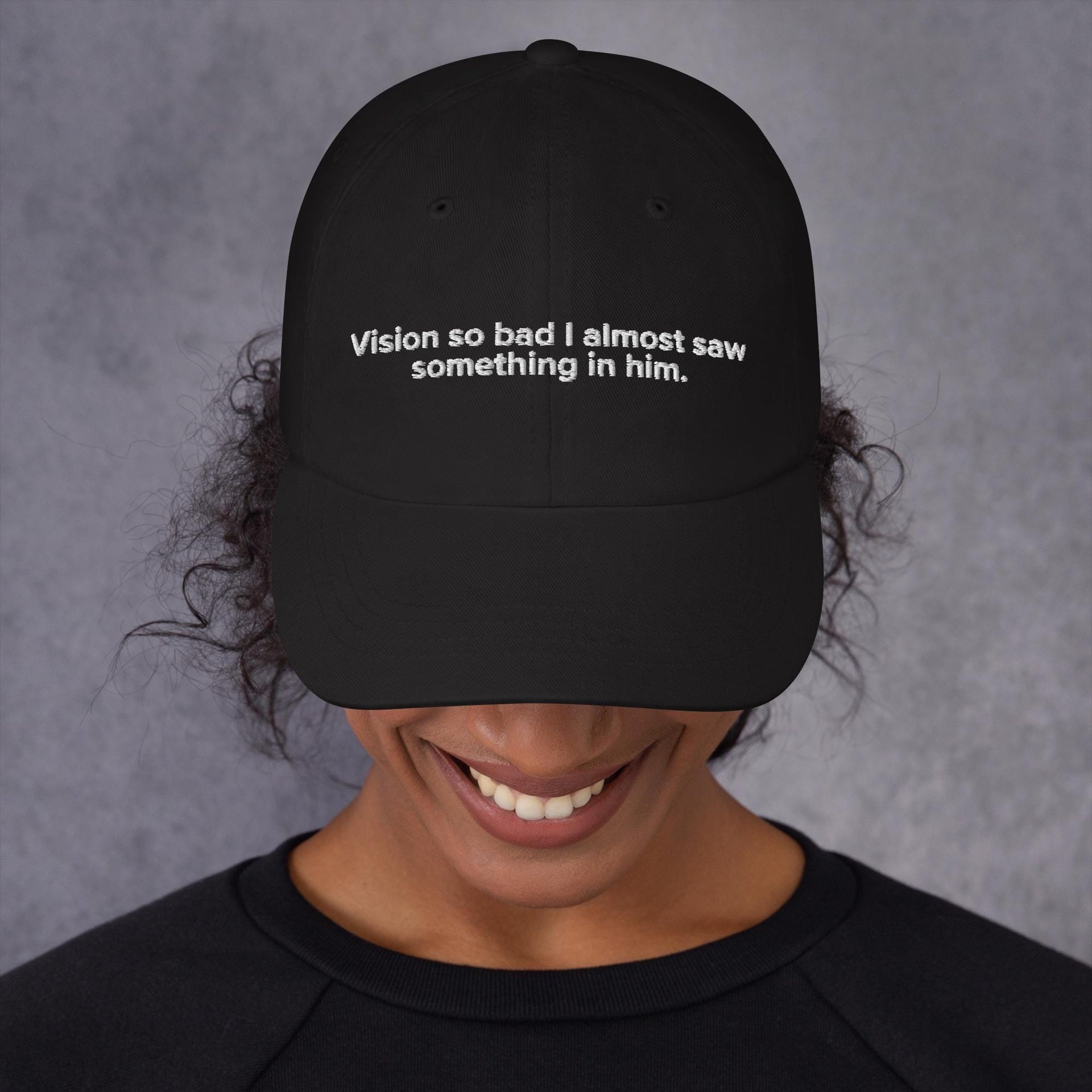 Embroidered Sarcastic Dad Hat: Funny Vision Gag Gift