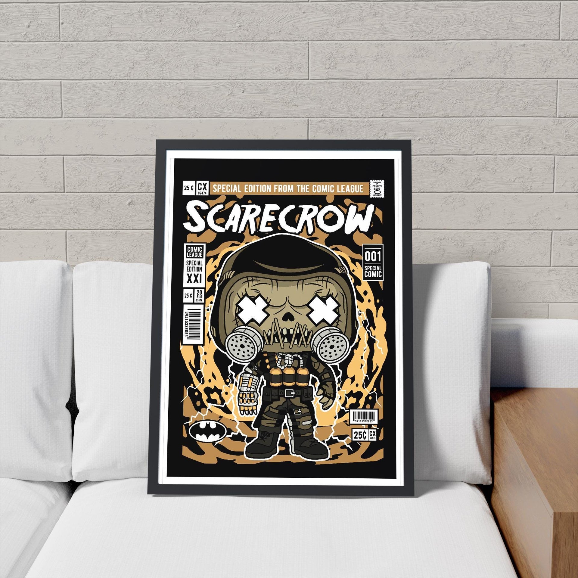 Framed Poster - Scarecrow Batman Parody Comic Art