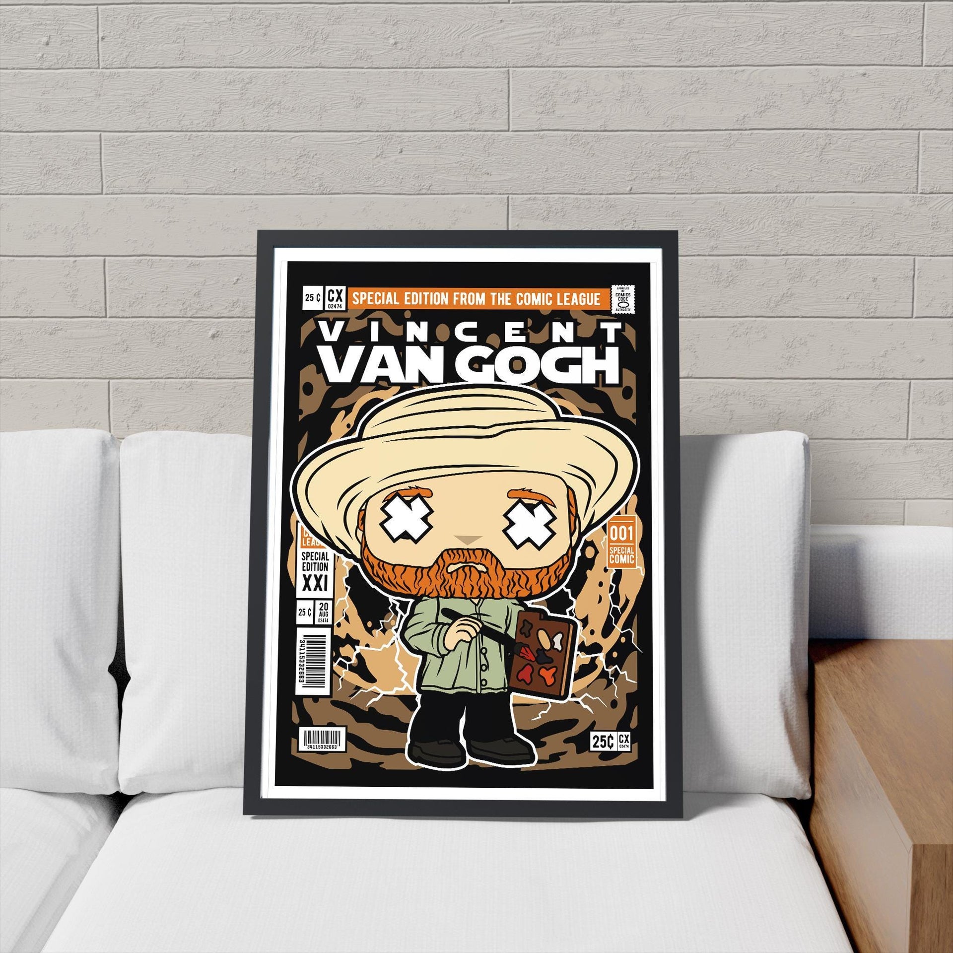 Framed Poster - Vincent Van Gogh Comic Parody