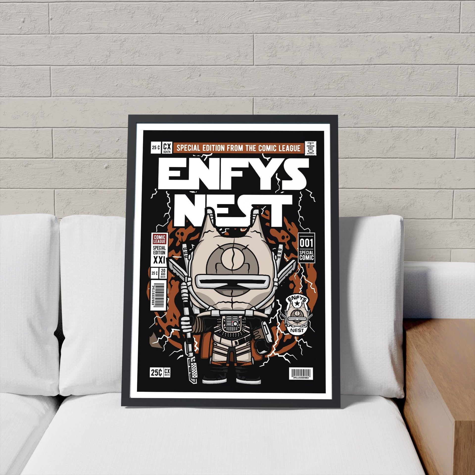 Framed Poster - Enfys Nest Star Wars Comic Parody