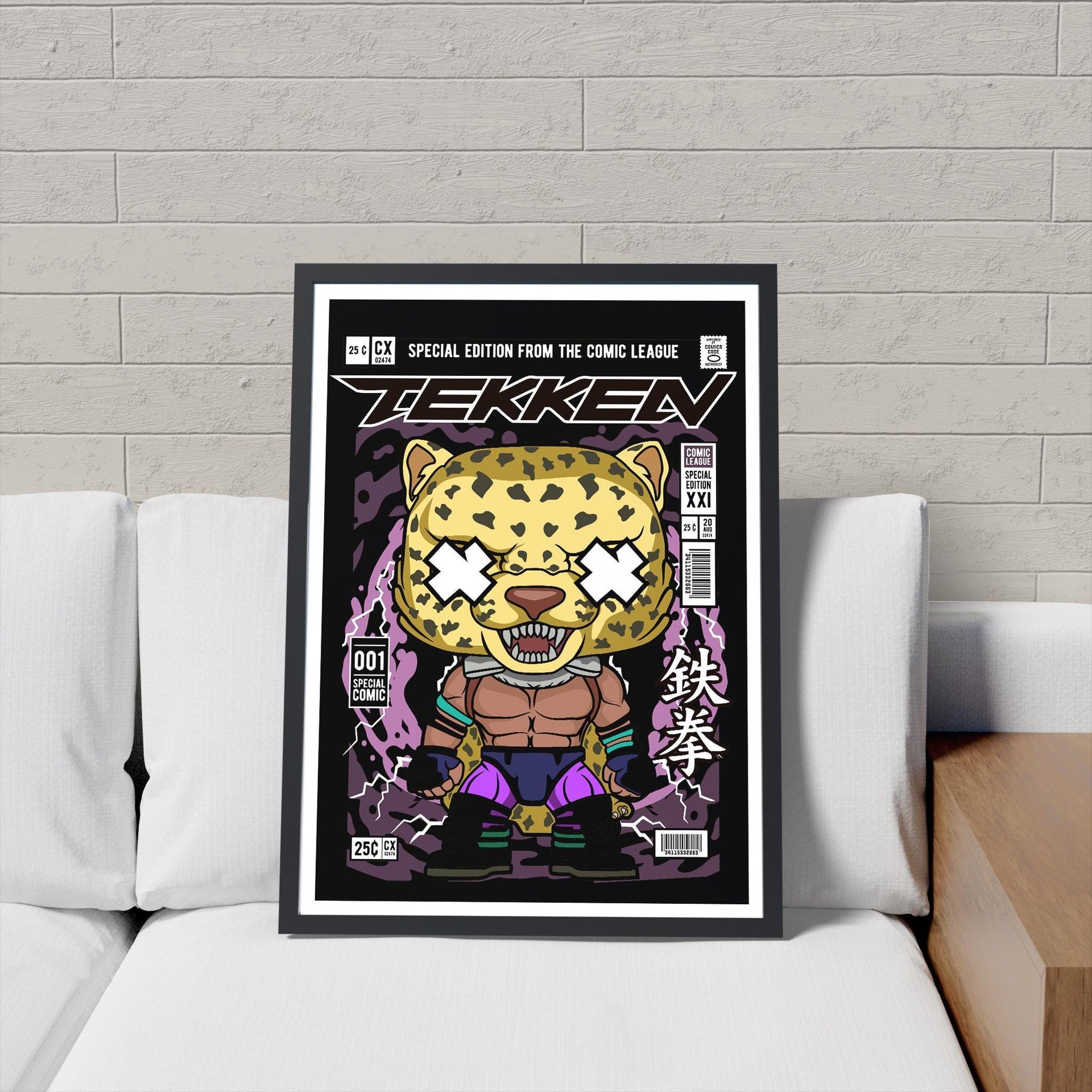 Framed Poster - Tekken Parody Comic Art