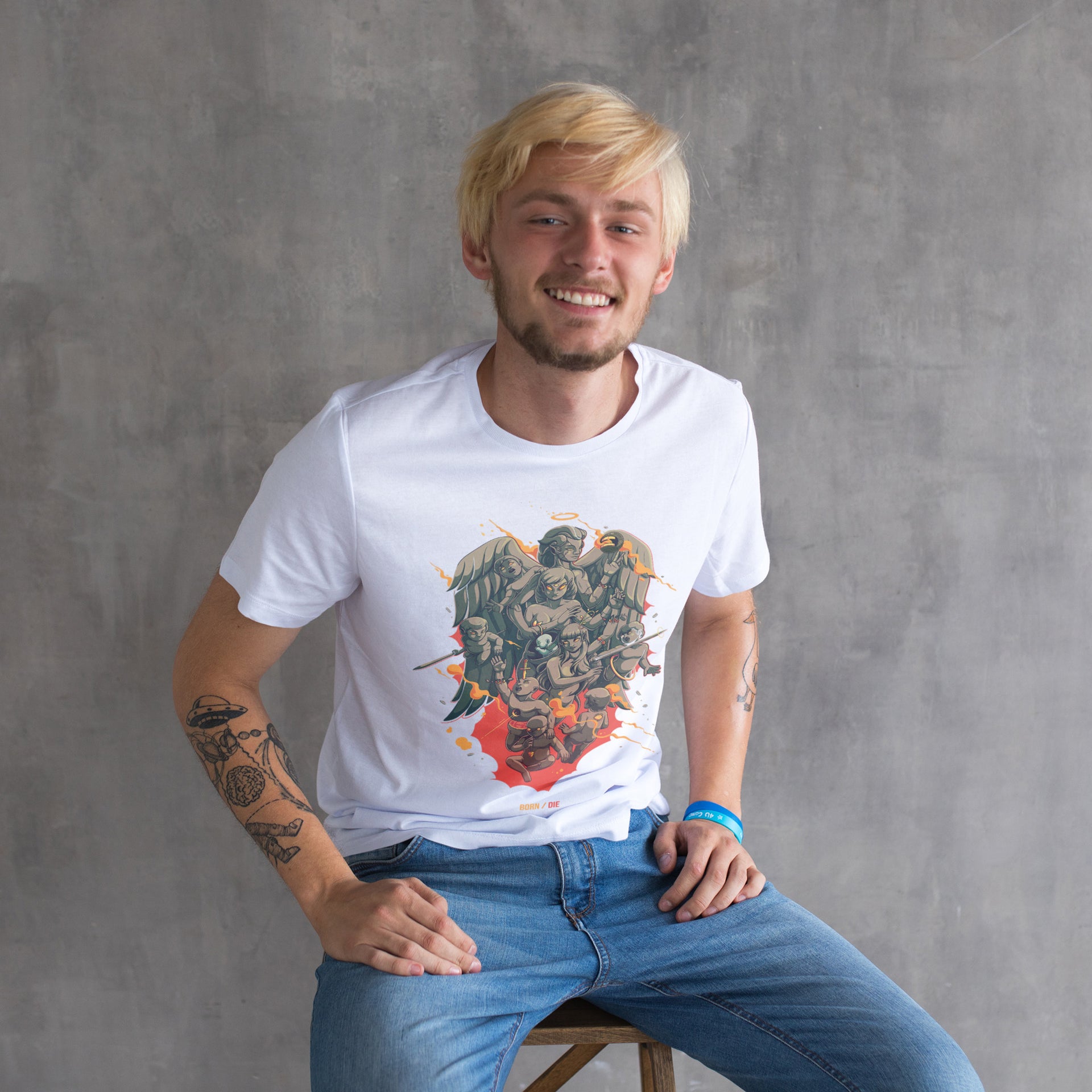 Angels And Demons T-Shirt – Surreal Neon Angel Demon T-Shirt