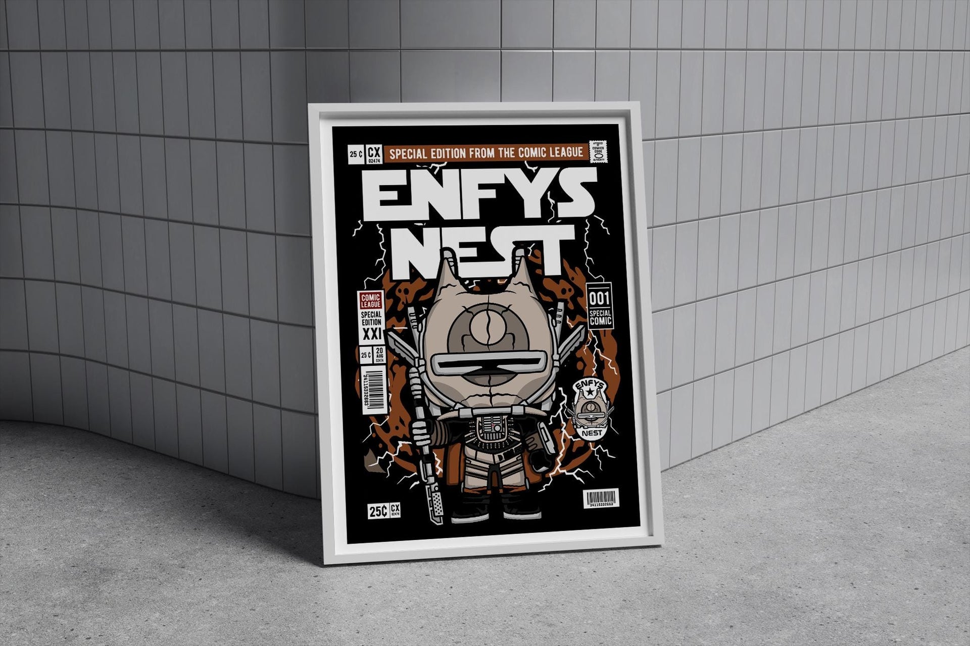 Framed Poster - Enfys Nest Star Wars Comic Parody