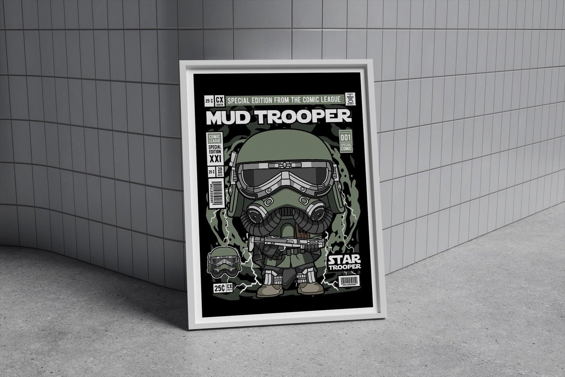 Framed Poster - Mud Trooper Star Wars Parody Comic