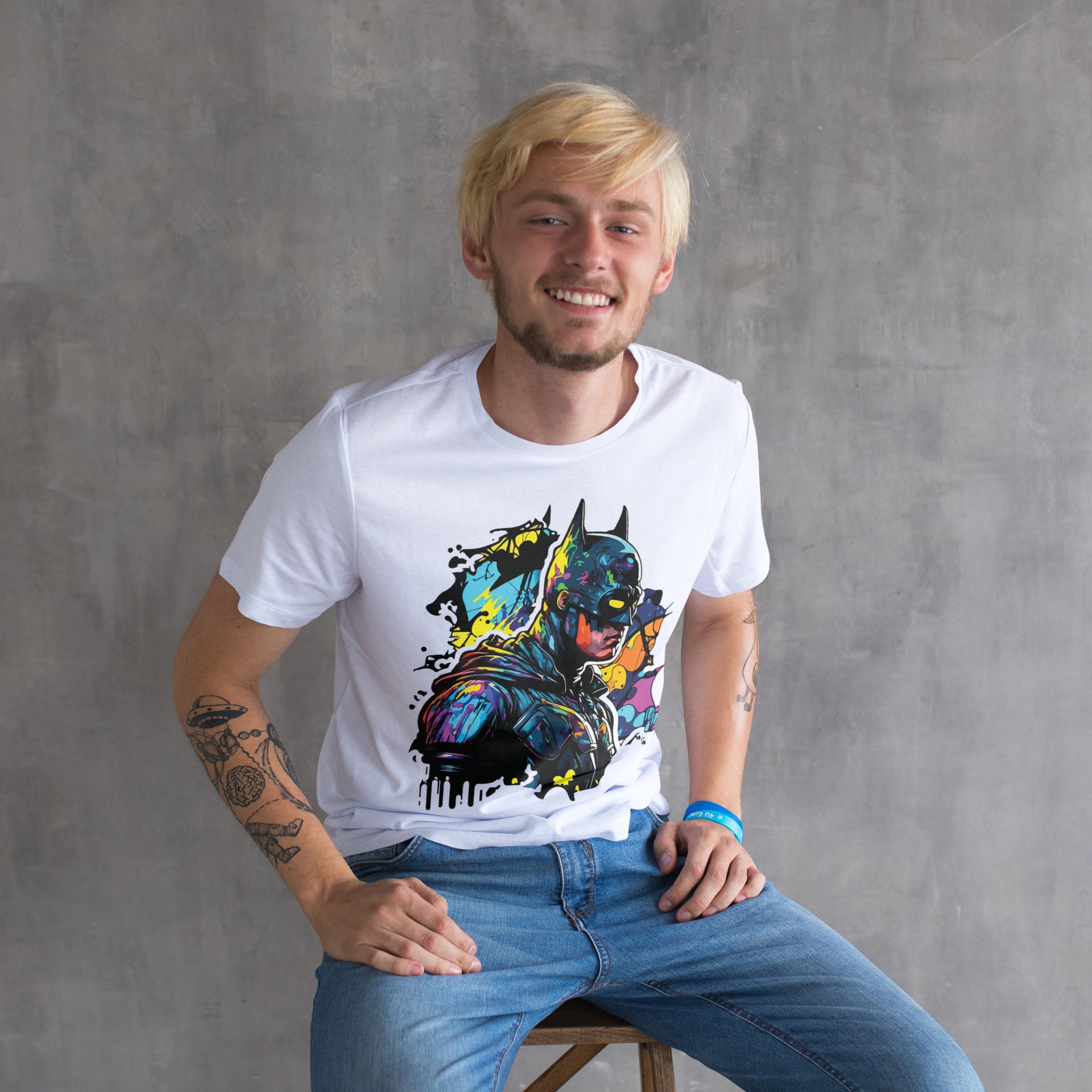 Batman Pop Art Graffiti T-Shirt – Batman Graffiti Comic Style T-Shirt