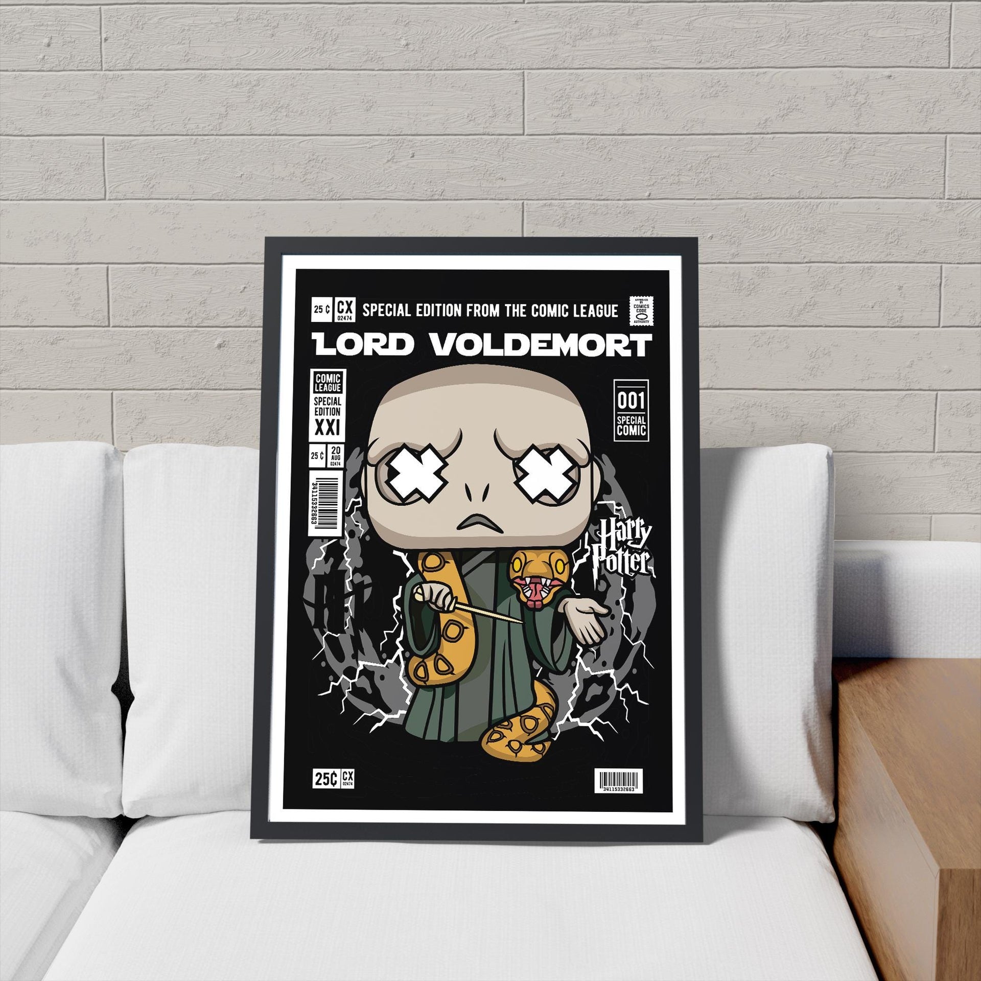 Framed Poster - Lord Voldemort Comic Parody Art