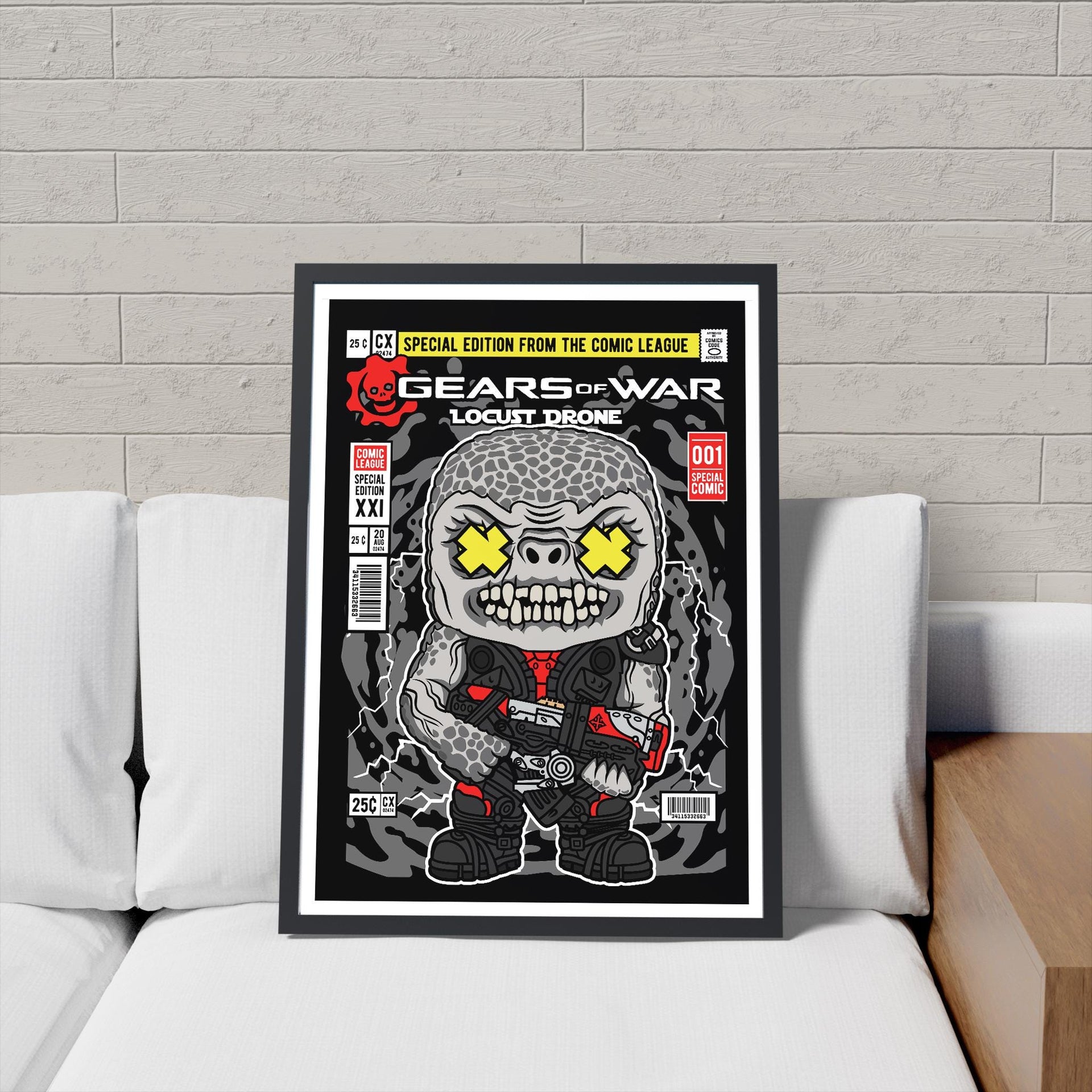 Framed Poster - Gears of War Parody Comic Cover