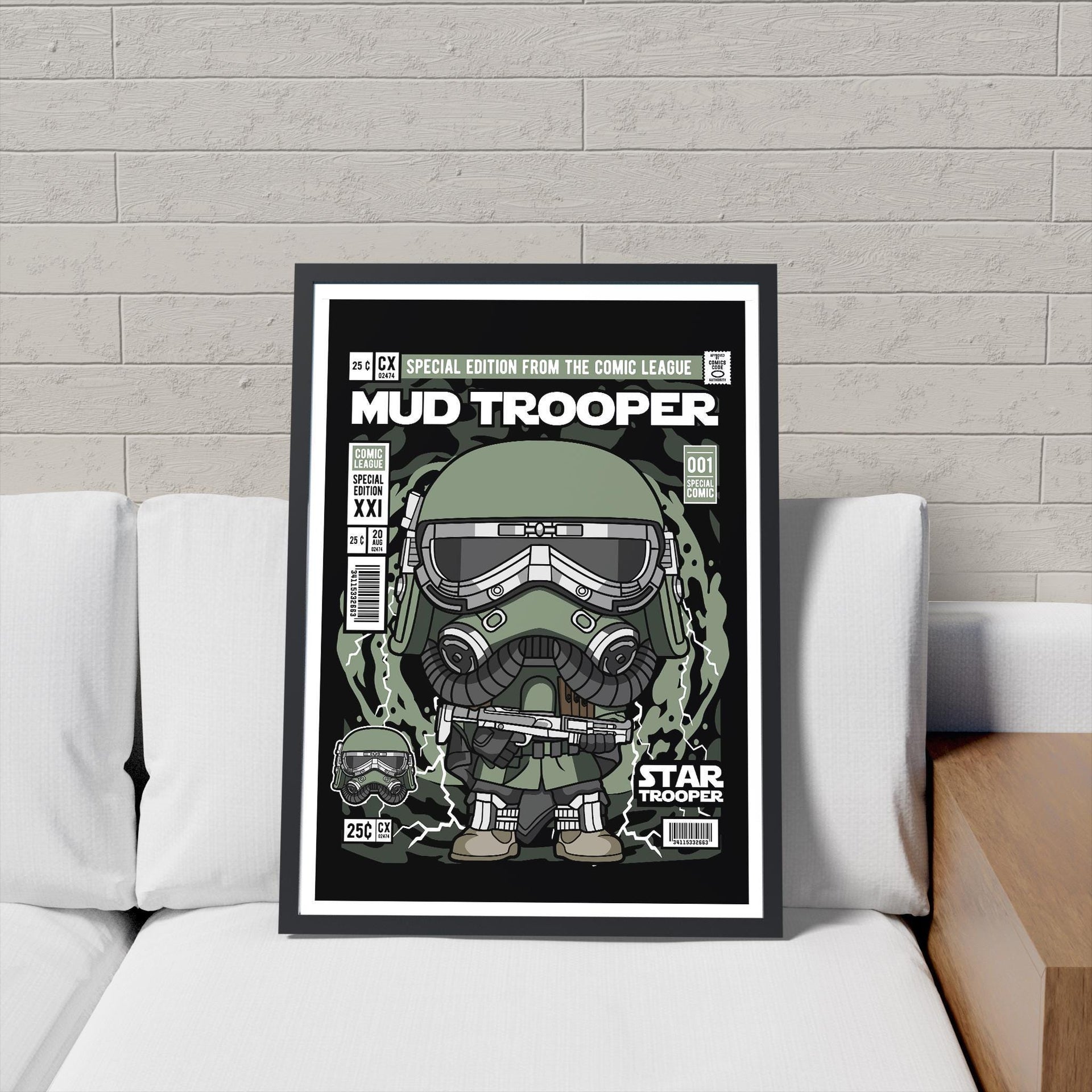 Framed Poster - Mud Trooper Star Wars Parody Comic