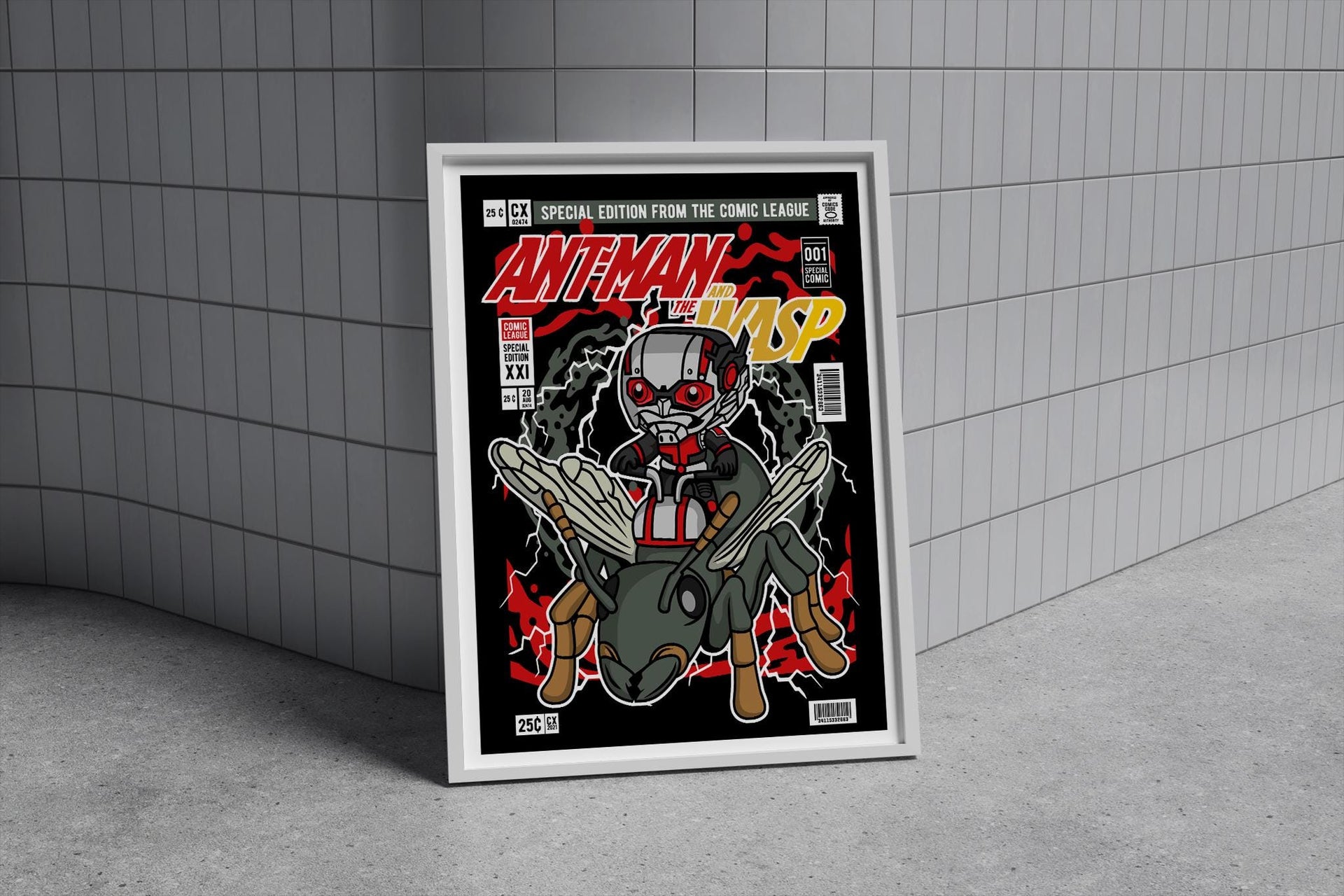Framed Poster - Ant Man Wasp Parody Comic Art