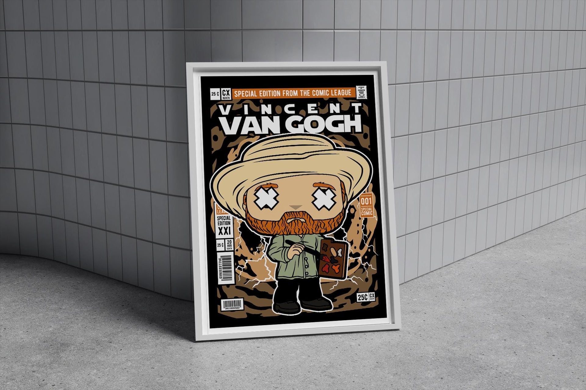 Framed Poster - Vincent Van Gogh Comic Parody