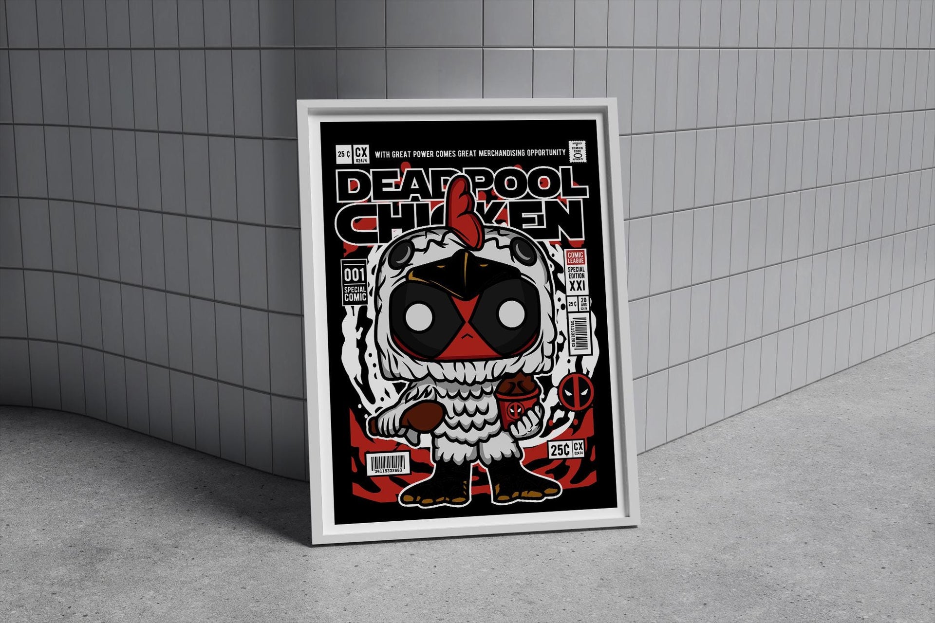 Framed Poster - Deadpool Parody Comic Art