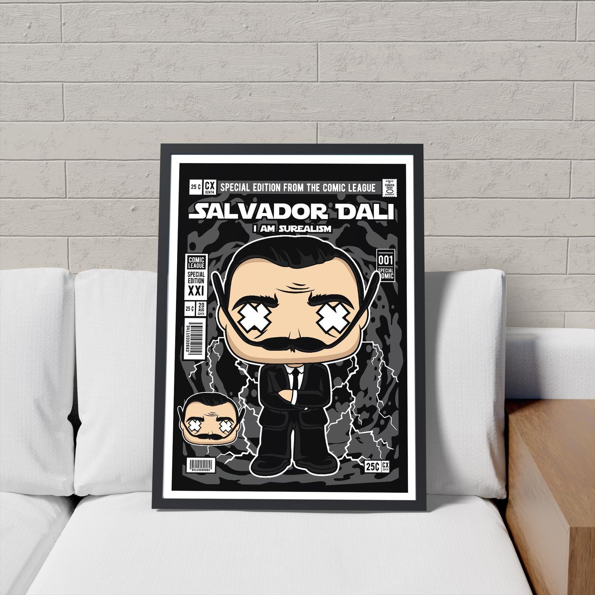 Framed Poster - Salvador Dali Comic Parody Art