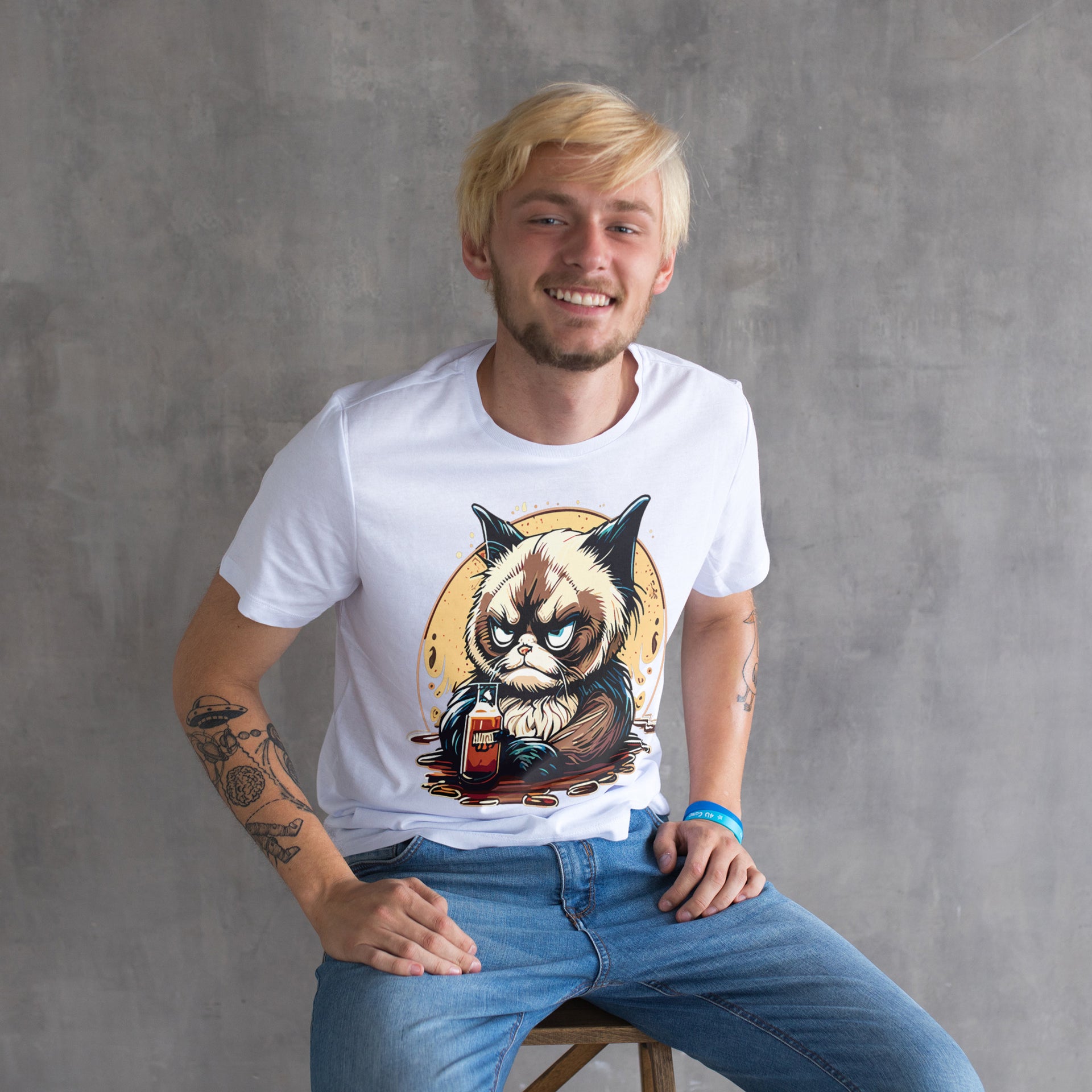 Grumpy Cat T-Shirt – Sardonic Cat Sauce T-Shirt