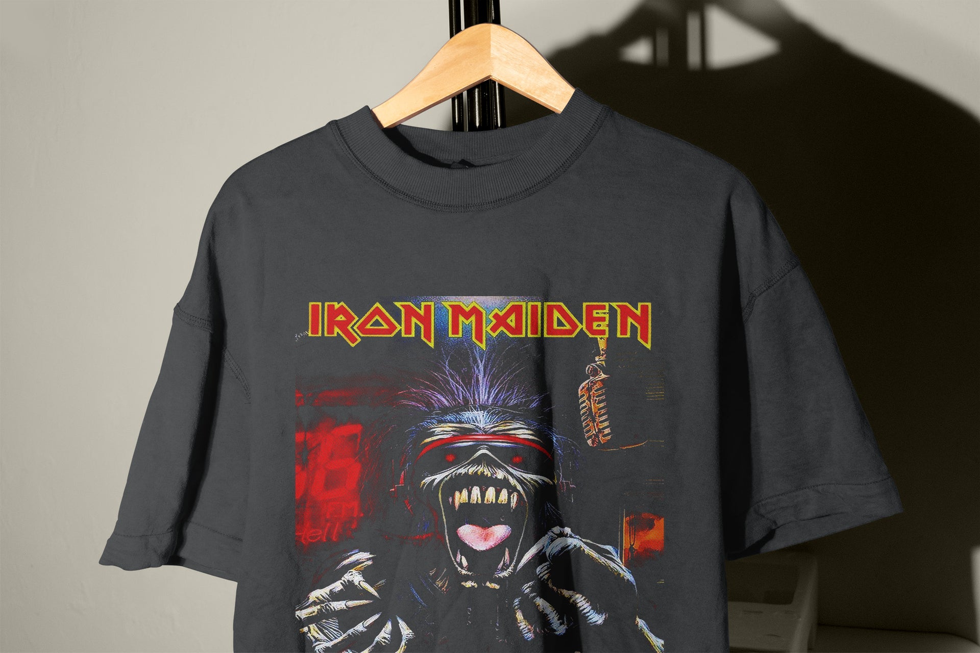 Iron Maiden Eddie T-Shirt – Neon Eddie Mascot Shirt