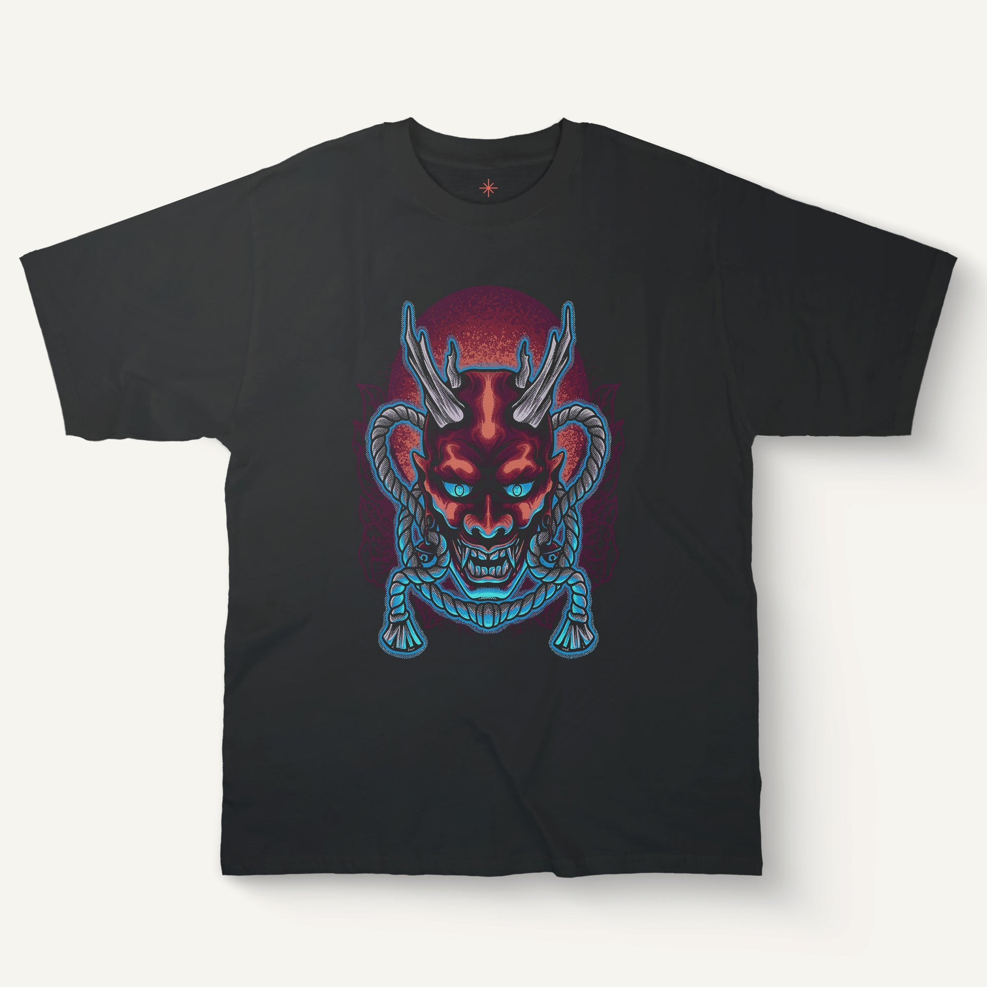 Neon Demon Mask T-Shirt – Glowing Eyes Streetwear Tee