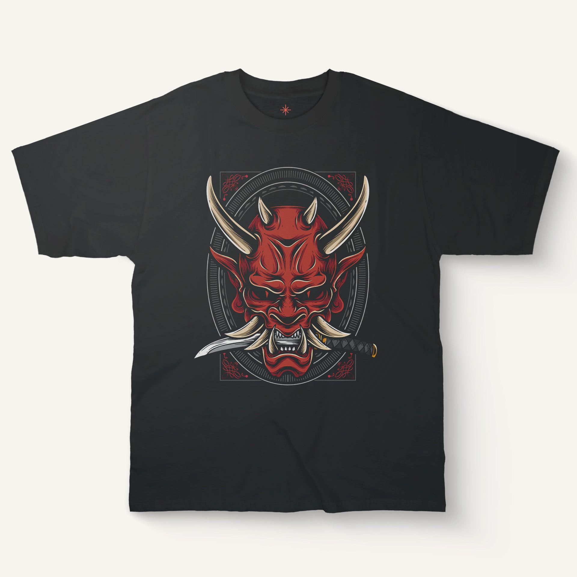 Red Oni Mask T-Shirt – Japanese Demon T-Shirt