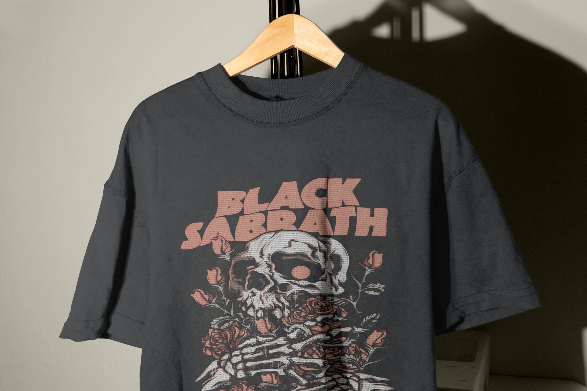 Skeleton Roses Vintage T-Shirt – Gothic Bones Grunge Tee