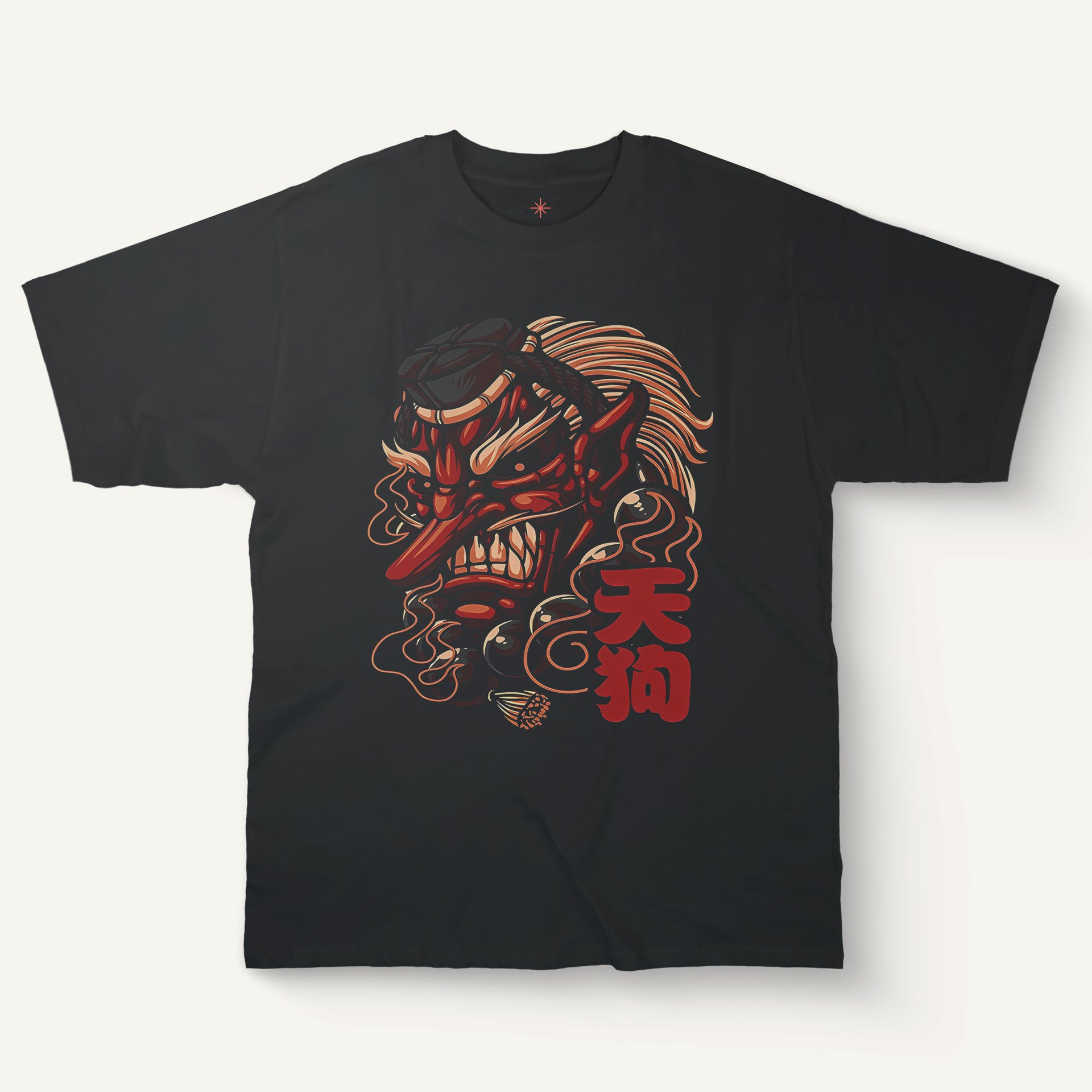 Tengu Mask Anime T-Shirt – Japanese Grunge Streetwear Tee