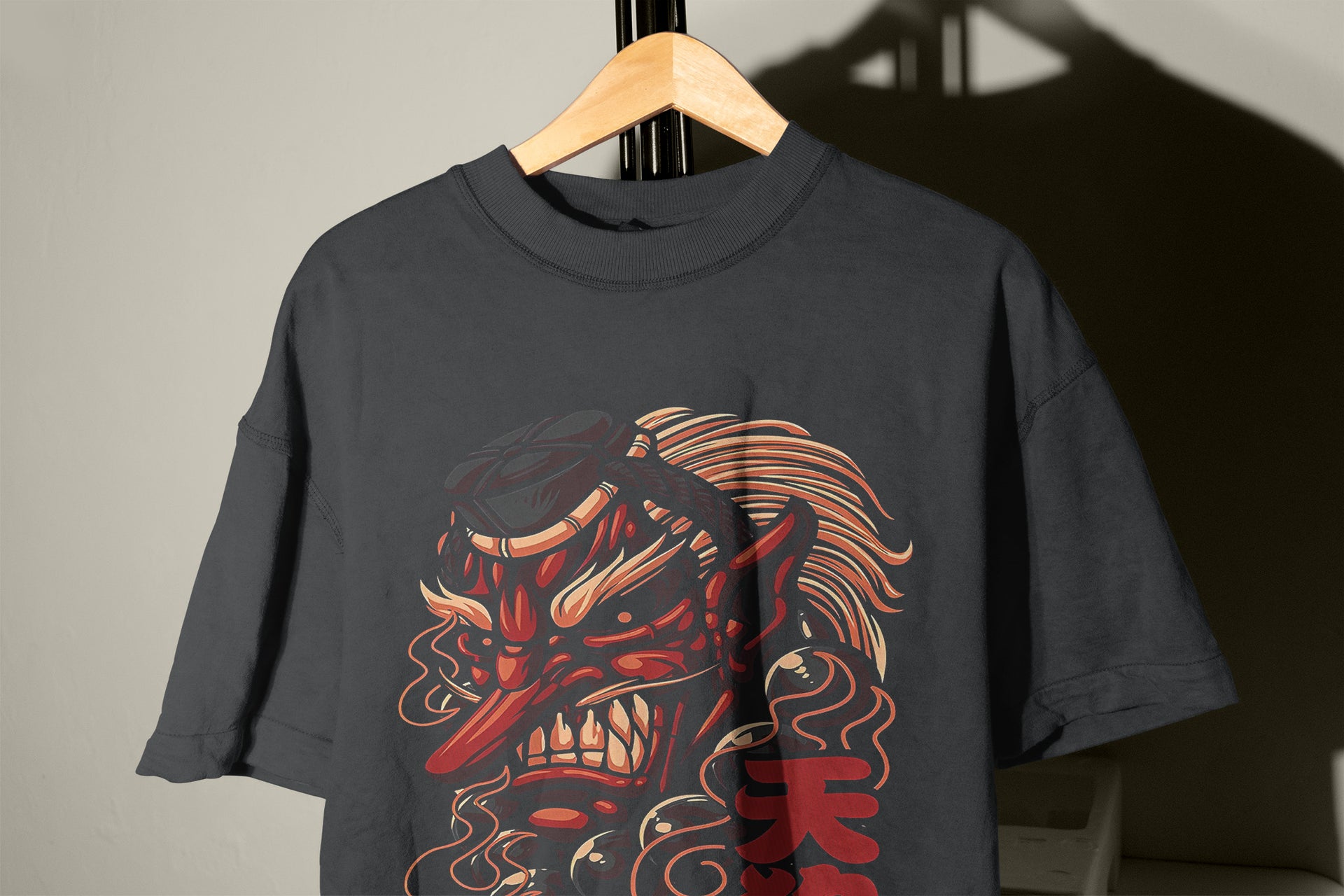 Tengu Mask Anime T-Shirt – Japanese Grunge Streetwear Tee